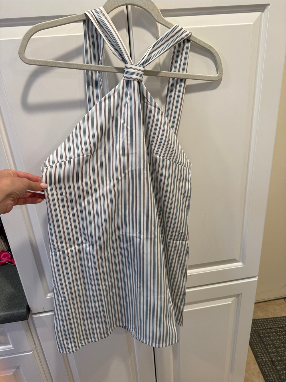 NEW Striped Halter Dress in Blue and White